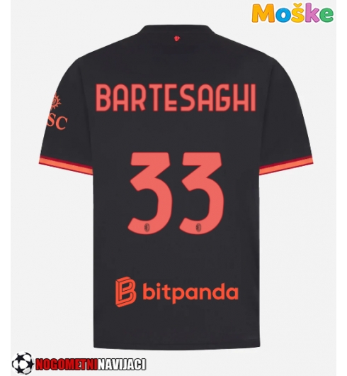 Moške Nogometnih dresov AC Milan Davide Bartesaghi #33 Tretji 2026-27 Kratki rokavi Moške Nogometnih dresov AC Milan Davide Bartesaghi #33 Tretji 2026-27 Kratki rokavi